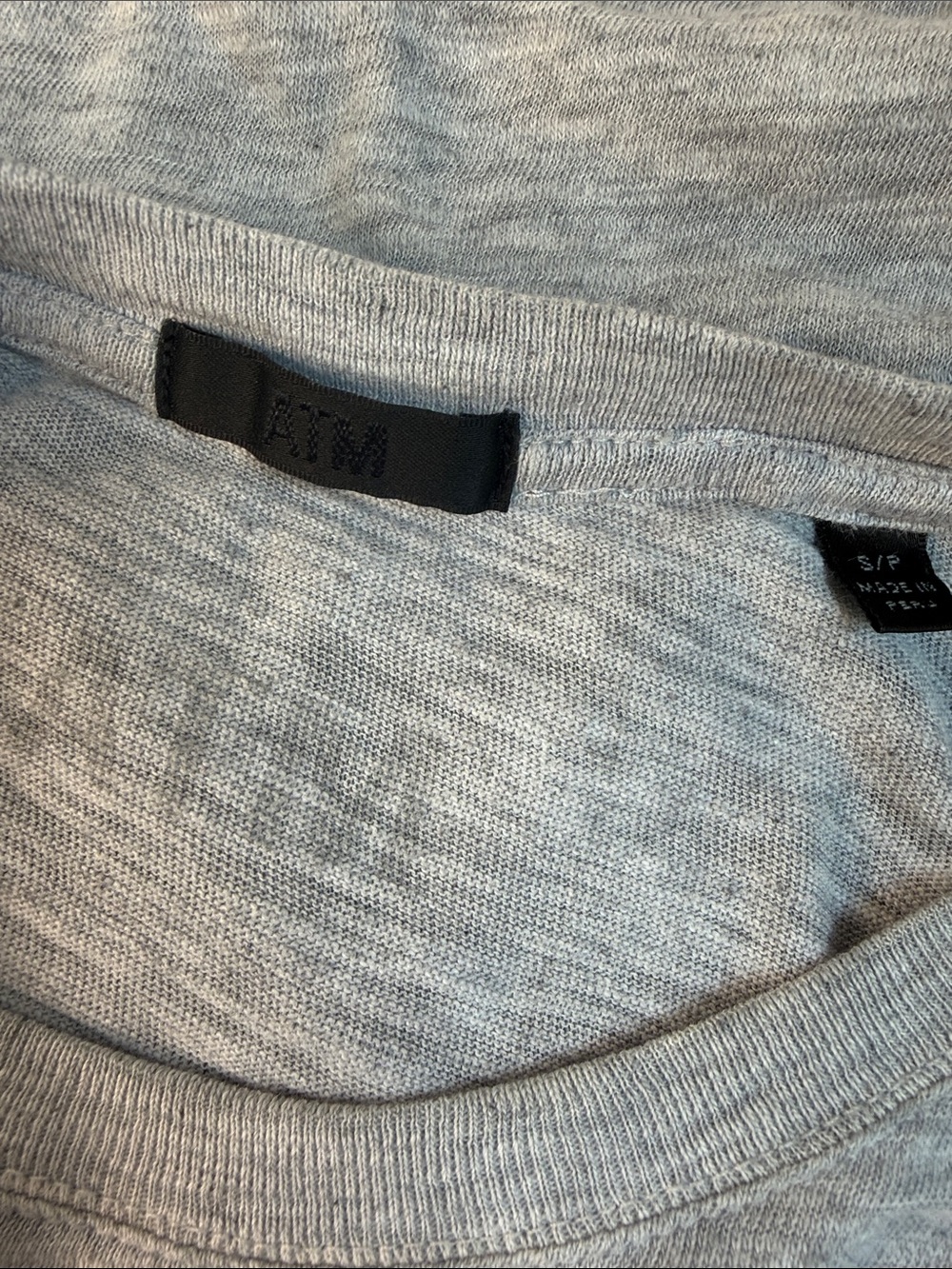 EUC ATM Anthony Thomas Melillo Cotton Gray Crewneck Small - Picture 3 of 3